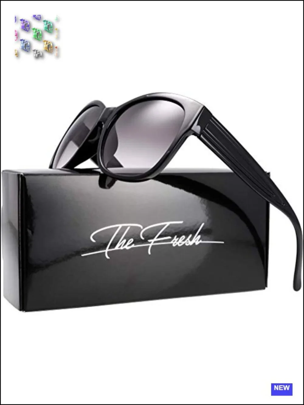 Oversized Jackie O Cat Eye Hybrid Sunglasses UV Protection